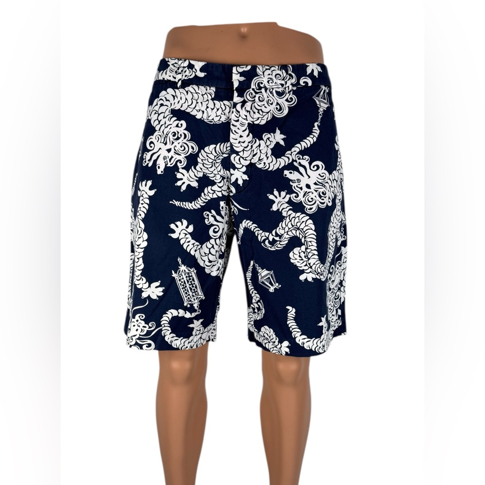 Lilly Pulitzer Mens 34 Everglades Shorts Via Palm Beach Blue White Casual Cotton - Picture 2 of 9